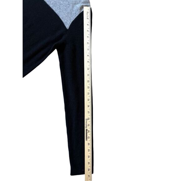 Vince Cashmere Colorblock Sweater Dress size M Black Gray Long Sleeve - Picture 6 of 9